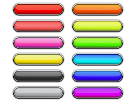 Set of glossy web buttons.のイラスト素材