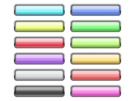 Set of glossy web buttons.のイラスト素材