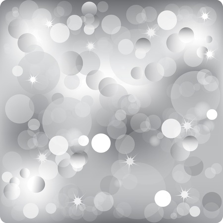 Silver bokeh background. illustration. Gift cardのイラスト素材