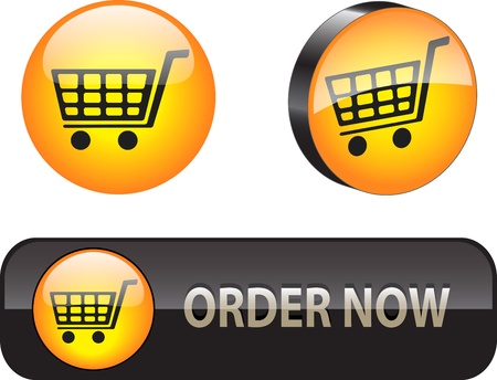 Stylish e commerce button icon set for web applications のイラスト素材