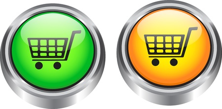 Glossy web elements for ecommerce. のイラスト素材