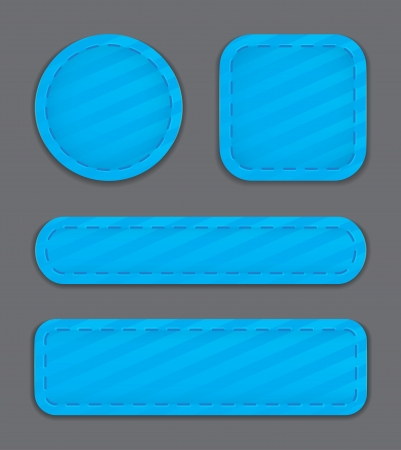 Blue glossy web element setのイラスト素材