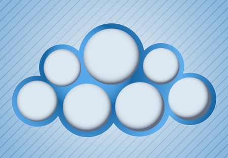 Blue cloud shape. Tags. Abstract background. Vector illustration.のイラスト素材