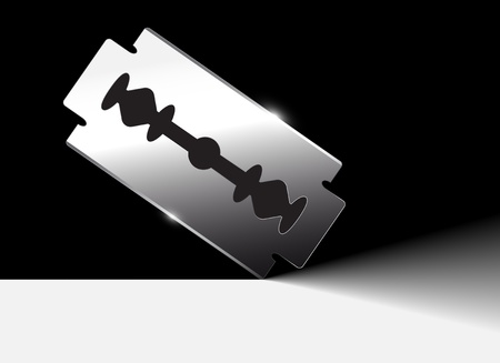 Shiny razor blade  Vector illustrationのイラスト素材