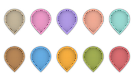 Map icons  Pin labels  Vector illustrationのイラスト素材