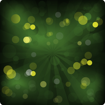 Abstract glowing background. Green card with sparkling lights for New Year celebration. Vector illustrationのイラスト素材