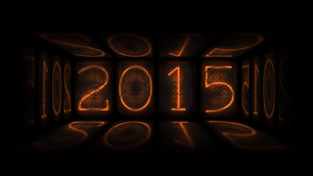 COUNTER steampunk vintage light year 2015. Nixie tube clock. Nice professional graphic element for...