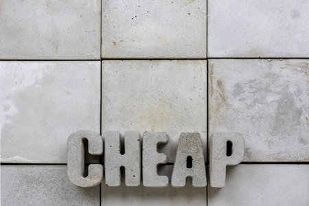 Word in concrete letters on concrete tiled background Nice copy spaceの写真素材