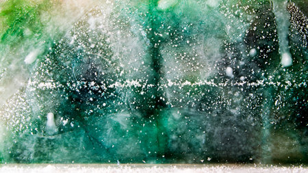abstract splashes on a dark background, abstract background. colors in ice, melting