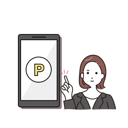 A woman explainingのイラスト素材