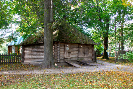 operating stable "naive yard" of the Russian writer AP Chekhov in the Melikhovo estate, Russia, September 2020のeditorial素材
