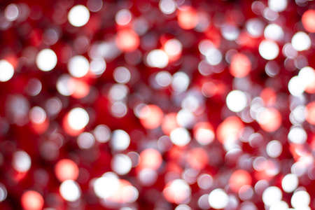 background beautiful blurry red and white glare abstraction bokehの写真素材