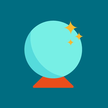 Amazing magic ball icon, crystal ball, fortune teller,  vector, illustration.のイラスト素材