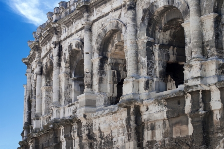 Ancient Roman amphitheater in Nimes, Franceの写真素材