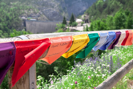 Dam Vaiont. province Belluno, Italy. October 9, 1963 at dam was catastropheMemorable signs of children who died in catastropheの写真素材