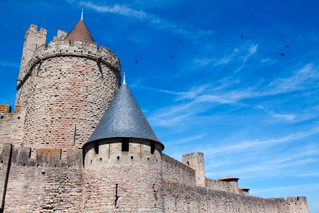 Castle Carcassonne, Franceのeditorial素材