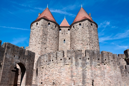 Castle Carcassonne, France, UNESCOのeditorial素材