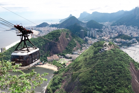 The cable car to Sugar Loaf in Rio de Janeiroのeditorial素材