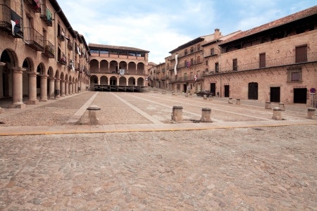 The courtyard bishops Castle Siguenza. Castillo de los Obispos de SigÃ¼enza. Guadalajara province, Castilla-La Mancha, Spain
のeditorial素材