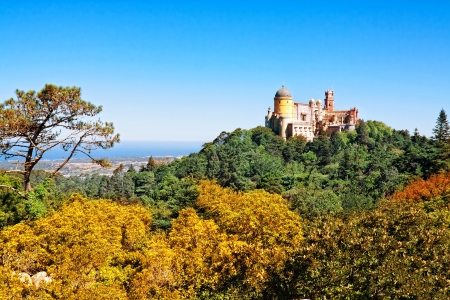 Palace of Pena in Sintra, Portugalの写真素材