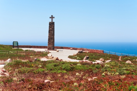 Cabo da Roca (Cape Roca) Sintra, Portugalの写真素材