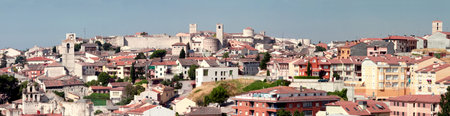 view of city Cuellar, province of Segovia, central Spainの写真素材