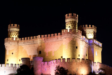 Castle of Mendoza in Manzanares el Real, Spainのeditorial素材