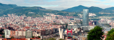 View of city Bilbao, Spainのeditorial素材