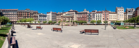 Square Castillo Pamplona, Navarra, Spainのeditorial素材