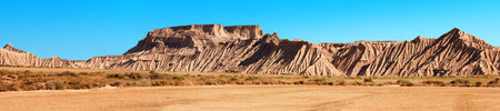 Mountain Castildetierra in Bardenas Reales Nature Park, Navarra, Spainの写真素材