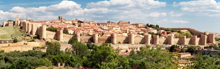 view of historic city of Avila, Castilla y Leon, Spainのeditorial素材