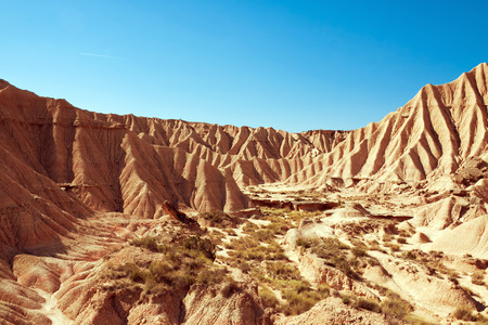 Mountain Castildetierra in Bardenas Reales Nature Park, Navarra, Spainの写真素材