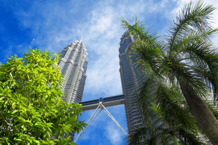 KUALA LUMPUR, MALAYSIA - JANUARY 8: Petronas Twin Towers at day on January 8, 2014 in Kuala Lumpur....