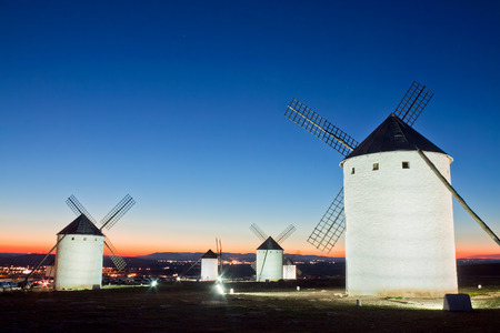 windmill in Campo de Criptana, La Mancha, Spainの写真素材