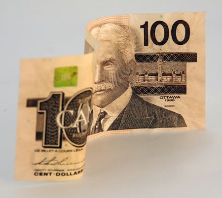 canadian (100) onehundred dollar billの写真素材