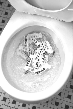 metaphor for ideas down the drain 1の写真素材