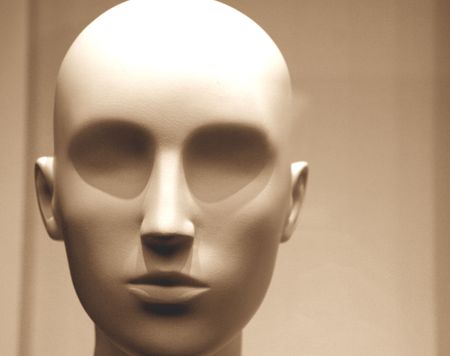 Manikin head in greyの写真素材