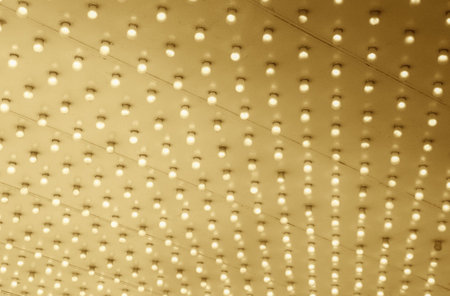 rows of light bulbsの写真素材