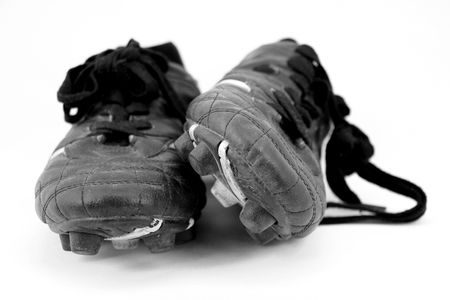 cleats in black and whiteの写真素材