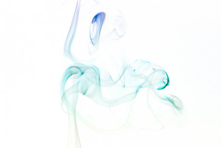 A shot of the shapes made by cigarette smokeの写真素材