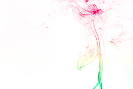 A shot of the shapes made by cigarette smokeの写真素材