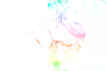 A shot of the shapes made by cigarette smokeの写真素材