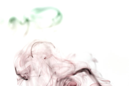 A shot of the shapes made by cigarette smokeの写真素材