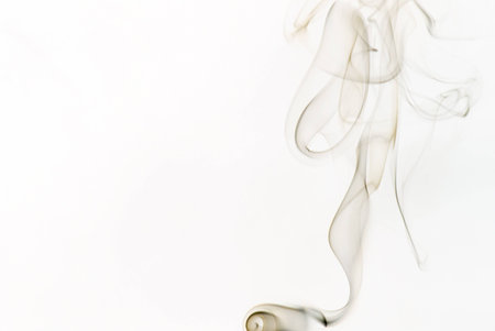 A shot of the shapes made by cigarette smokeの写真素材