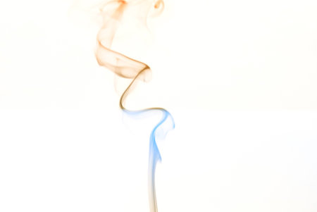 A shot of the shapes made by cigarette smokeの写真素材