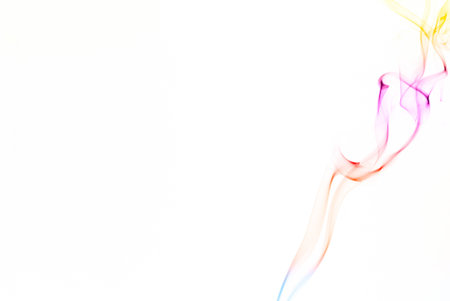 A shot of the shapes made by cigarette smokeの写真素材