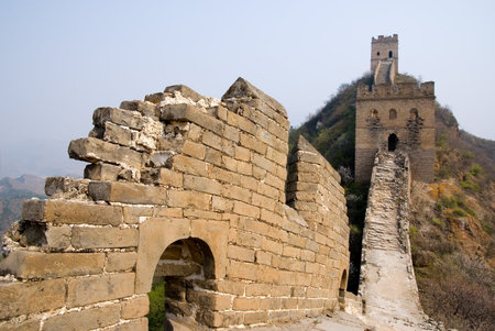 Famous Great Wall at the Simatai near Beijing, Chinaの写真素材