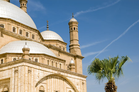 Famous mosque of Mohamed Ali (Muhammad Ali Pasha) at Saladin Citadel of Cairo, Egyptの写真素材
