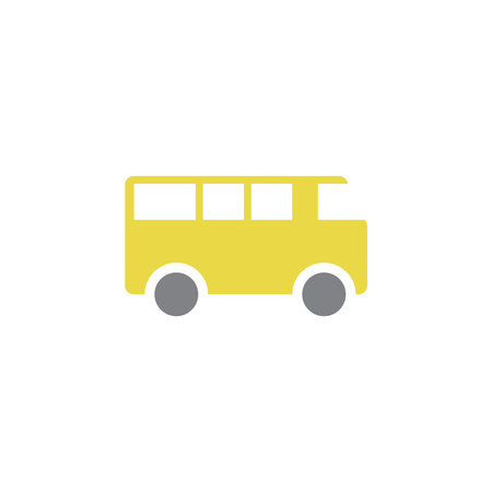 bus vector icon logo design