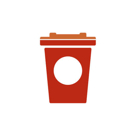 paper cup vector icon logo designのイラスト素材